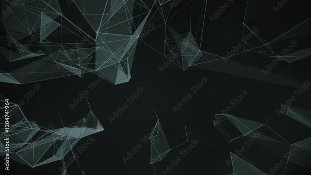 Web 3.0 Text Network Path Lines currency promotion intro. Abstract geometric background with connecting dots and lines. Digital technology and communication concept. stock illustration Backgrounds, Co