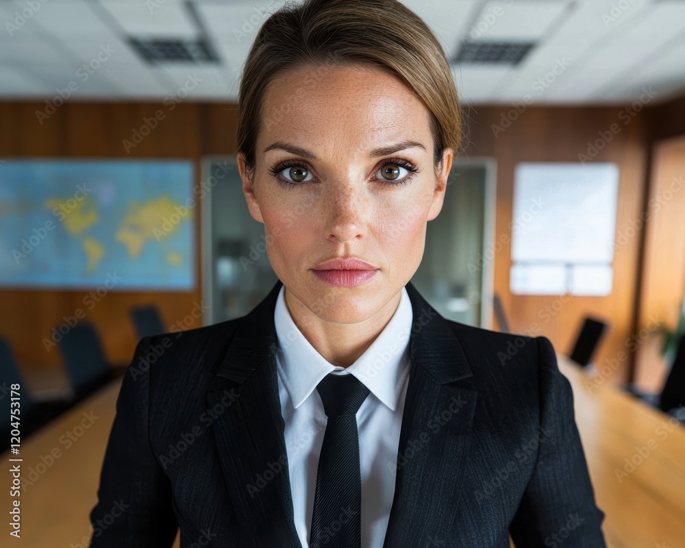 Fototapeta premium Confident businesswoman in a modern office