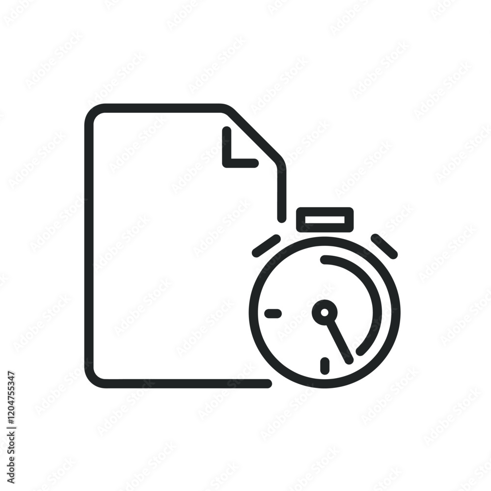 Time note thin line icons. Editable stroke and Perfect pixel on transparent background Time note thin line icons. Editable stroke and Perfect pixel on transparent background