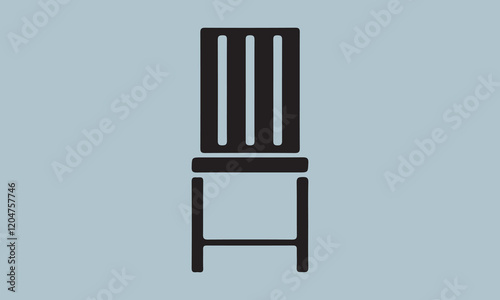 Dining Chair vector silhouette on white background   Hand drawn lettering phrase, Calligraphy graphic design, t shirt Files for Cutting Cricut and Silhouette	eps 10