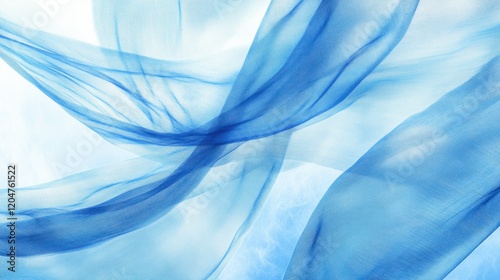 Flowing blue fabrics abstract art soft textures bright atmosphere aesthetic visuals