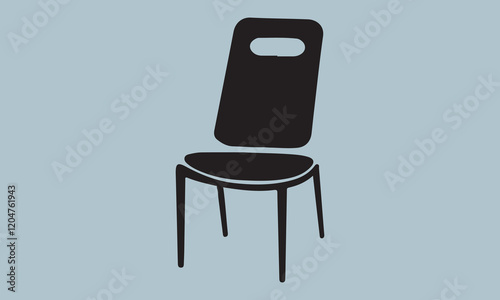 Dining Chair vector silhouette on white background   Hand drawn lettering phrase, Calligraphy graphic design, t shirt Files for Cutting Cricut and Silhouette	eps 10