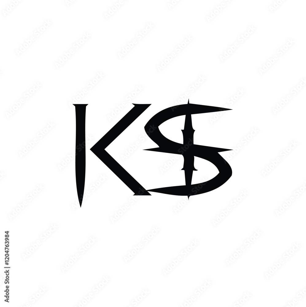 KS monogram logo design letter text name symbol monochrome logotype alphabet character simple logo KS monogram logo design letter text name symbol monochrome logotype alphabet character simple logo
