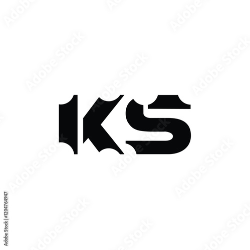 KS monogram logo design letter text name symbol monochrome logotype alphabet character simple logo