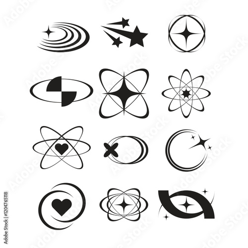 y2k icon colection design elements photo