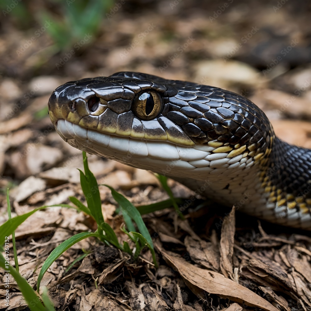 Obraz premium snake in the grass