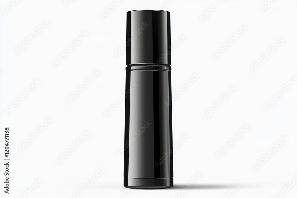 Sleek black beauty tube with a glossy finish, ideal for showcasing skincare products. Sleek black beauty tube with a glossy finish, ideal for showcasing skincare products.