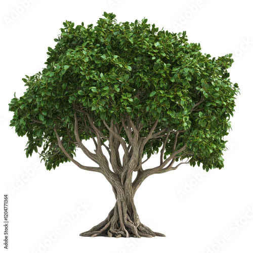 Lush Green Tree Isolated Nature Foliage Botany Plants Environment Spring Summer Ecology Trunk on transparent background