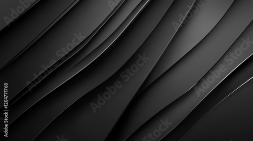 Abstract Black Swirls: A Study in Shadow and Form