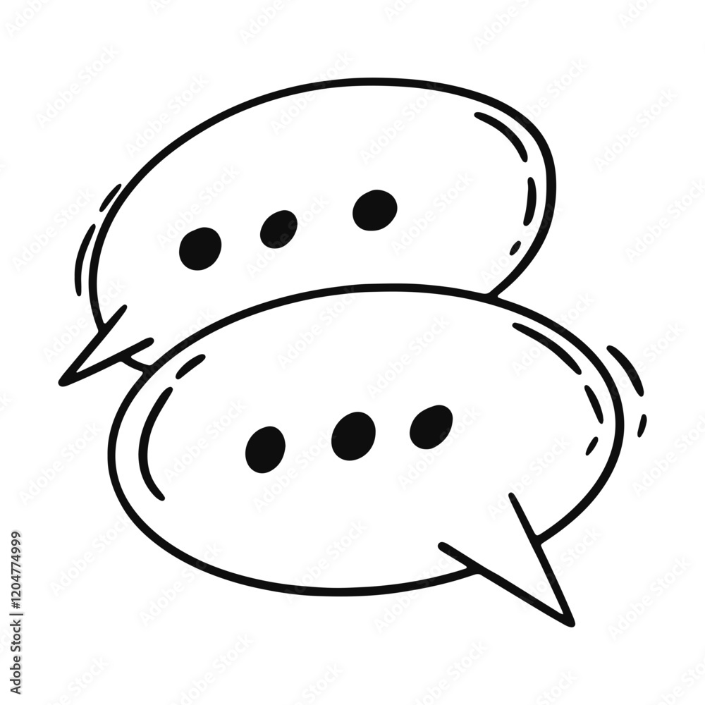 Podcast Doodle Element. Isolated on White Background. Vector Sketch Podcast Doodle Element. Isolated on White Background. Vector Sketch