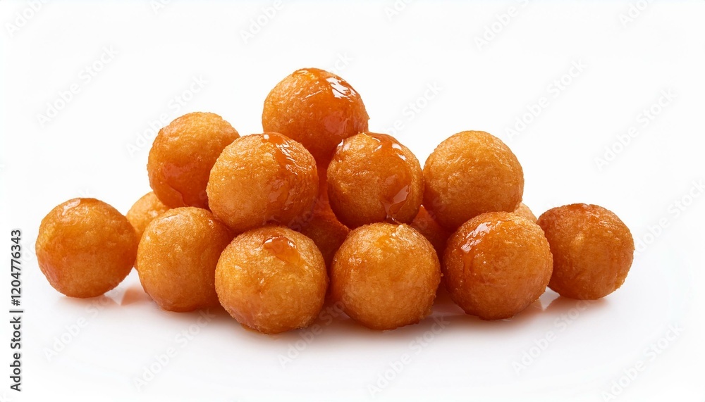 Golden fried dough balls, drizzled with sweet syrup. Golden fried dough balls, drizzled with sweet syrup.