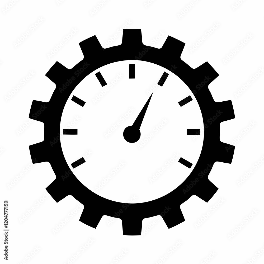 Minimalistic Speedometer Gear Vector Design. Minimalistic Speedometer Gear Vector Design.