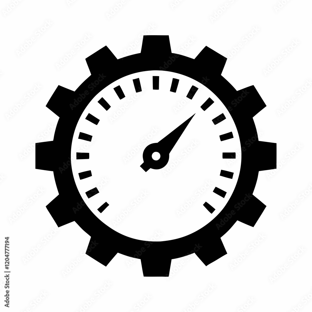 Minimalistic Speedometer Gear Vector Design. Minimalistic Speedometer Gear Vector Design.