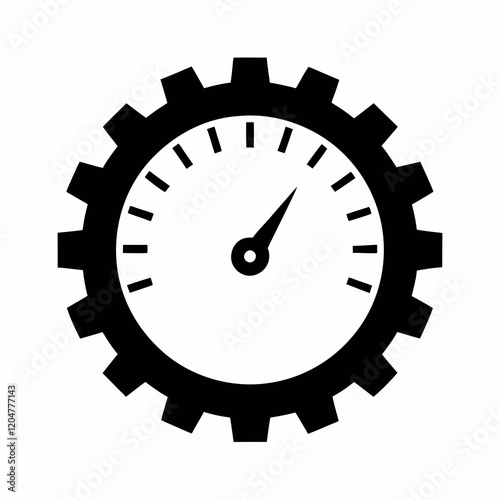 Minimalistic Speedometer Gear Vector Design.