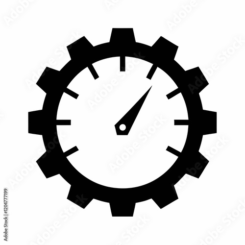 Minimalistic Speedometer Gear Vector Design.