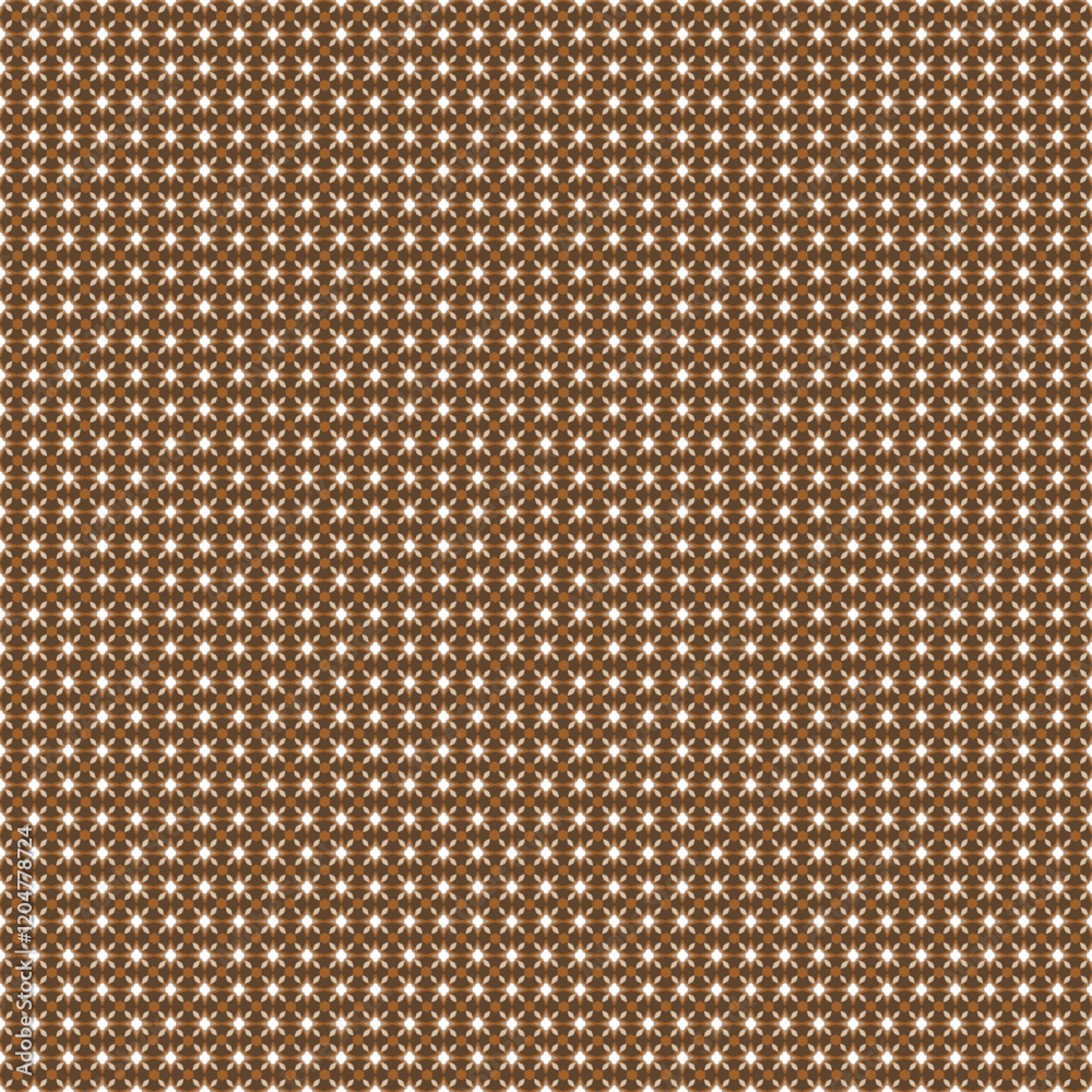 Geometric Brown Floral Pattern Geometric Brown Floral Pattern