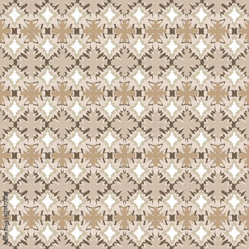Neutral Abstract Floral Pattern