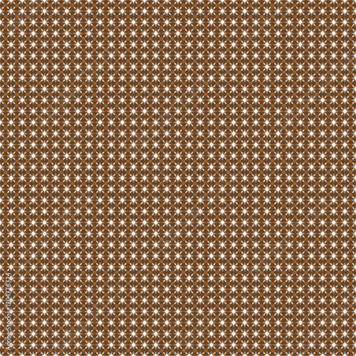 Geometric Brown Floral Pattern