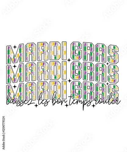 Mardi Gras Laissez EPS Sublimation Design