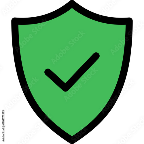 Protection lineal color icon