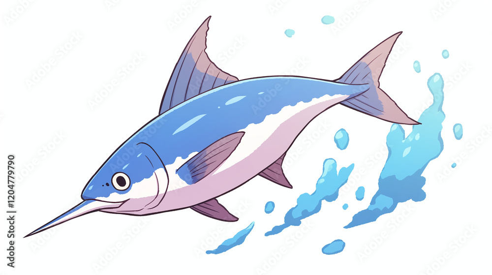 Obraz premium Stunning Illustration of a Majestic Marlin