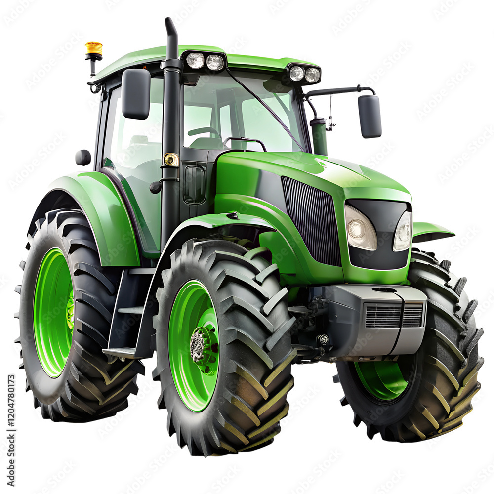 Obraz premium agricultural green tractor on a white background.png