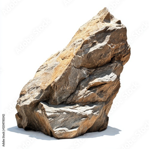 Rock isolated on white background. 3d rendering. Computer digital drawing. photo