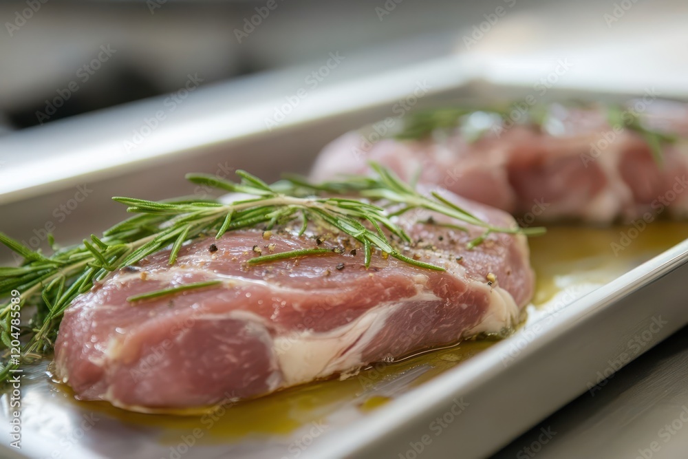 Prepared homemade veal saltimbocca alla romana ready for cooking