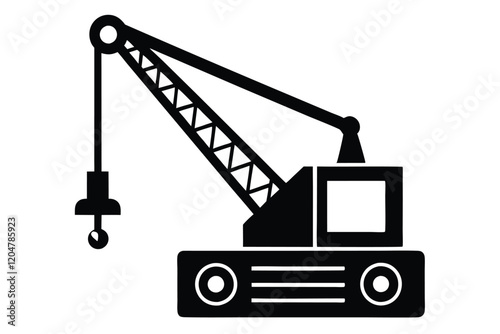 crane machine silhouette vector illustration photo