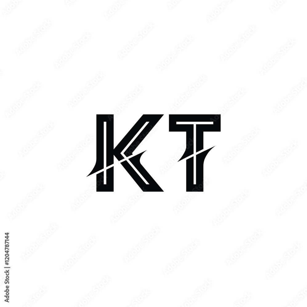 KT monogram logo design letter text name symbol monochrome logotype alphabet character simple logo KT monogram logo design letter text name symbol monochrome logotype alphabet character simple logo