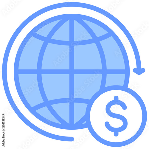 Globalization Blue Icon