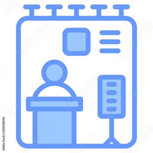 Trade Show Blue Icon