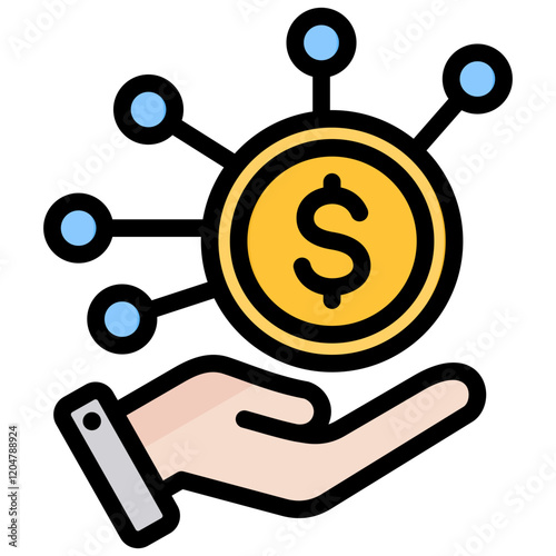 Revenue Stream Outline Color Icon