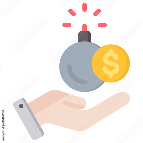 Debt Financing Flat Icon
