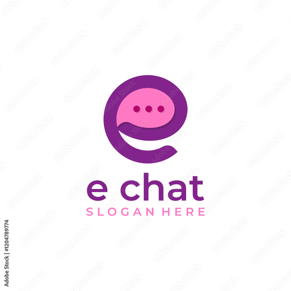 Fototapeta premium Letter e logo combination wit...