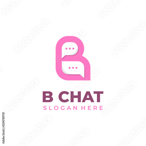 Letter b logo combination wit...