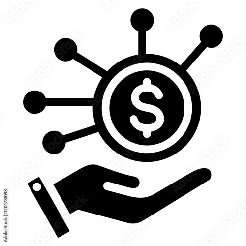Revenue Stream Glyph Icon