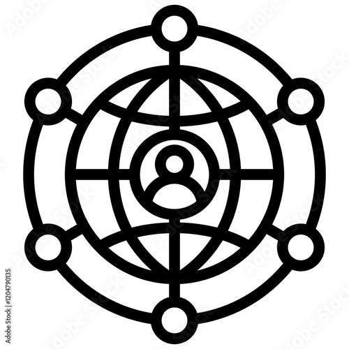 Networking Outline Icon
