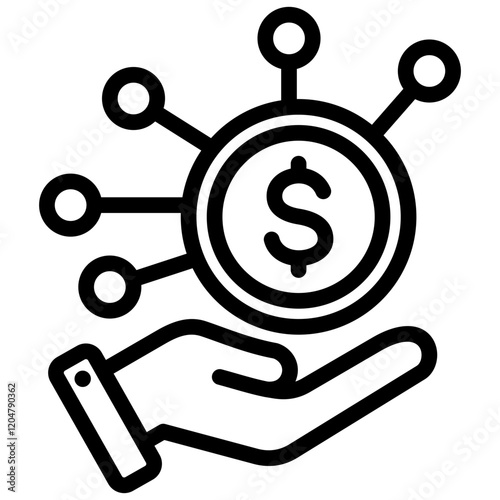 Revenue Stream Outline Icon