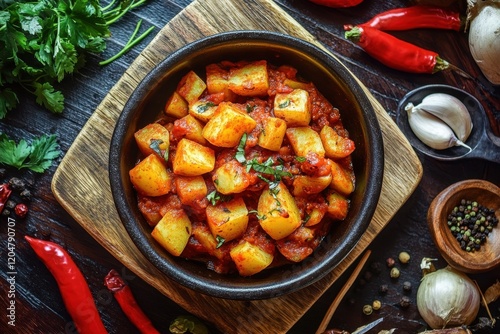 Spicy Lebanese potatoes Batata Harra photo