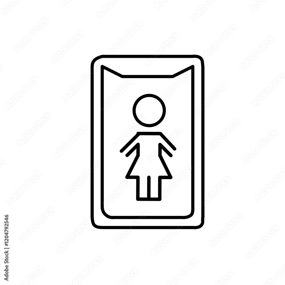 card icon of female for womens day card icon of female for womens day