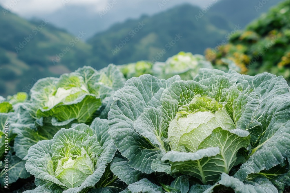 Naklejka premium Thai mountain grown Chinese cabbage