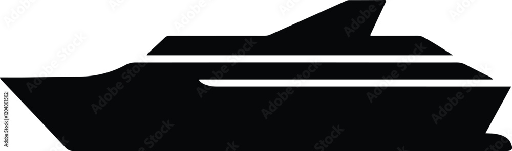 cruise boat icon over white background, silhouette style, vector illustration cruise boat icon over white background, silhouette style, vector illustration