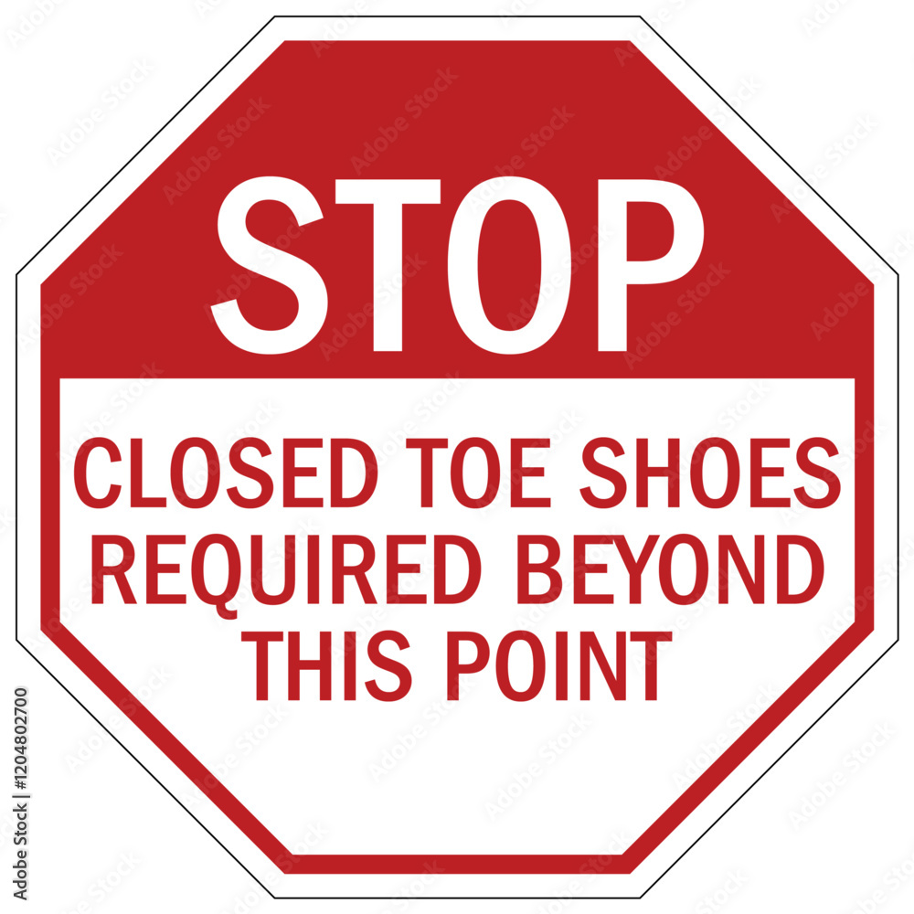 Closed toe shoes are required sign Closed toe shoes are required sign