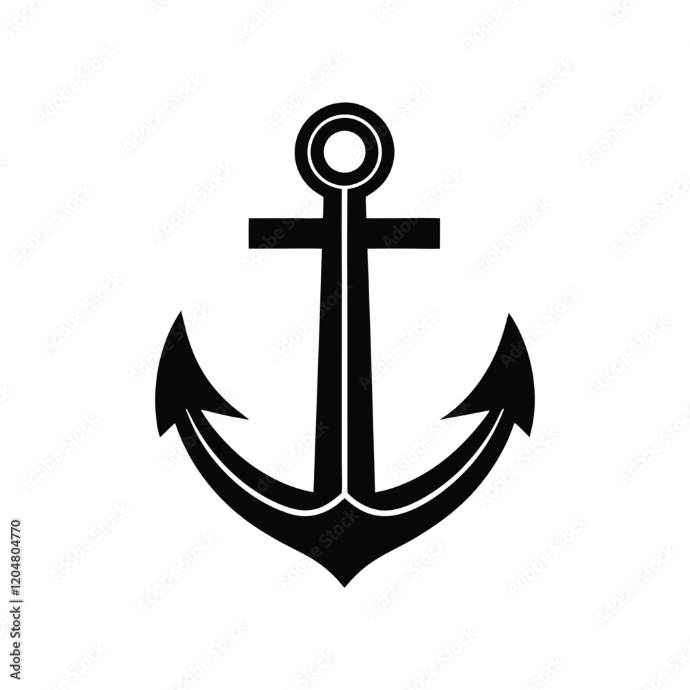Simple and flat Ship Anchor vector icon, Nautical symbol Simple and flat Ship Anchor vector icon, Nautical symbol