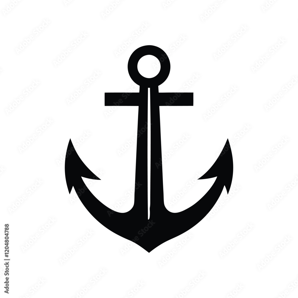 Simple and flat Ship Anchor vector icon, Nautical symbol Simple and flat Ship Anchor vector icon, Nautical symbol