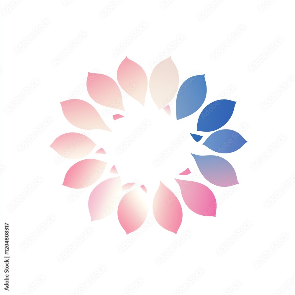 Symmetrical Flower Arrangement with Dual Color Petals and Buds Symmetrical Flower Arrangement with Dual Color Petals and Buds