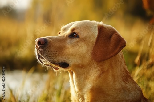 Yellow Lab for duck hunting