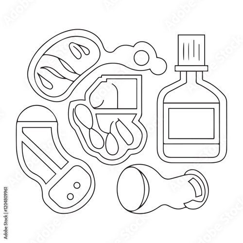 outline supplement vector icon. isolated black simple line element illustration from gym and fitness concept. editable vector stroke supplement icon on white background