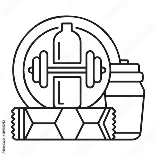 outline supplement vector icon. isolated black simple line element illustration from gym and fitness concept. editable vector stroke supplement icon on white background